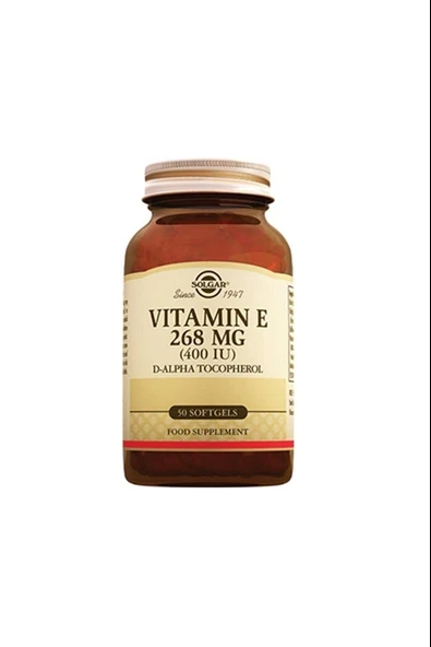 Solgar Vitamin E 400 IU 50 Softgel ürün görseli 1
