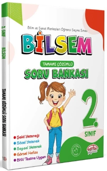 2. Sınıf Bilsem Tamamı Çözümlü Soru Bankası Editör Yayınları ürün görseli 1