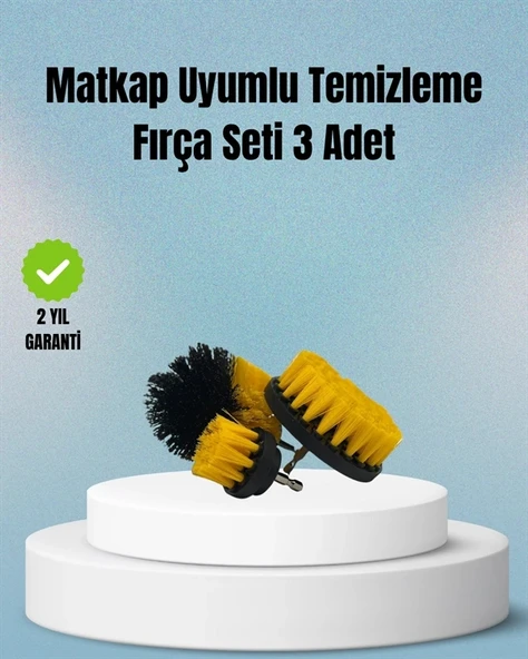 Mey İthalat® Matkap Uyumlu Temizlik Fırçası – Kablolu ve Akülü Matkaplarla Kullanılabilir ürün görseli 1