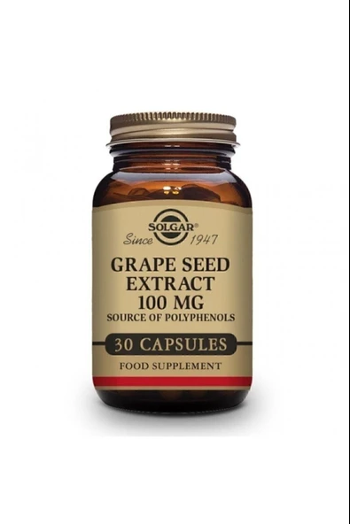 Solgar Grape Seed Extract 100 mg 30 Kapsül ürün görseli 1