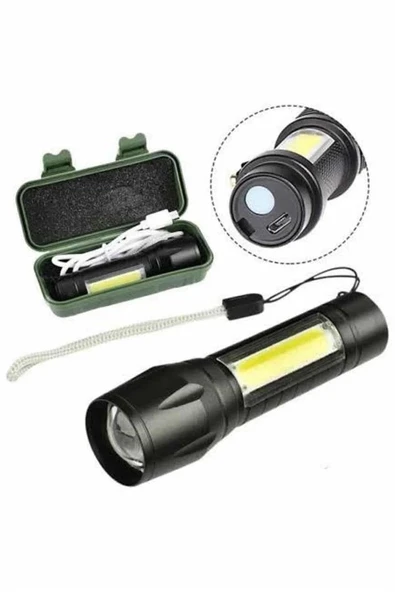 Mey İthalat® Led Lamba El Feneri Küçük Taşınabilir USB Şarjlı Acil Durum Lambası ürün görseli 1