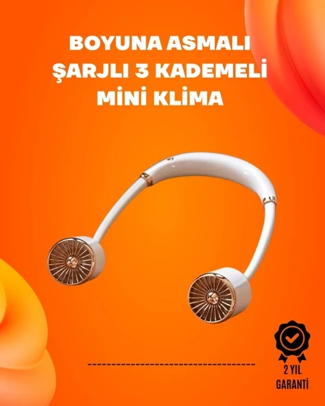 Mey İthalat® Katlanabilir Asılabilir Fan | USB Şarjlı, 3 Vitesli Sessiz Mini Fan ürün görseli 1