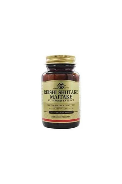 Solgar Reishi Shiitake Maitake Mushroom Extract 50 Kapsül ürün görseli 1