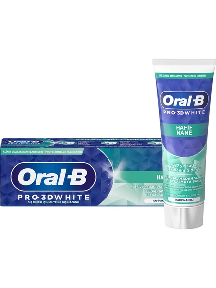 Oral-B Pro-3d White Diş Macunu 75 Ml. Hafif Nane 2 Adet ürün görseli 1