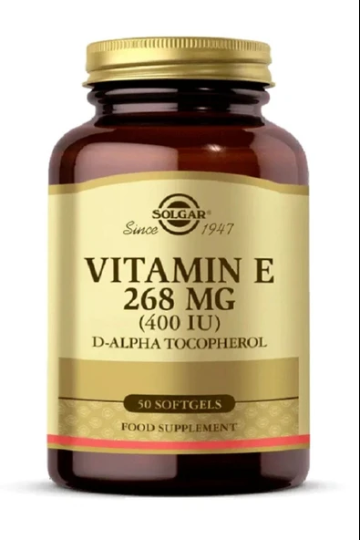 Solgar Vitamin E 400 IU 50 Softgel - Resim 2
