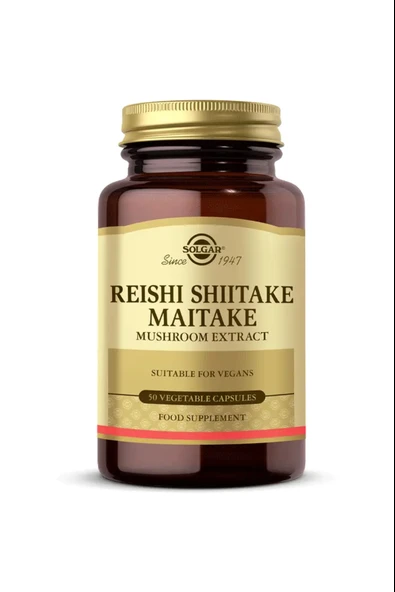 Solgar Reishi Shiitake Maitake Mushroom Extract 50 Kapsül ürün görseli 1