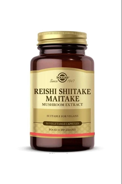 Solgar Reishi Shiitake Maitake Mushroom Extract 50 Kapsül ürün görseli 1
