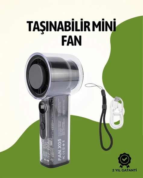 Mey İthalat® Sessiz Çalışan Taşınabilir Fan | Dijital Göstergeli | 100 Kademeli Hız Ayarı ürün görseli 1