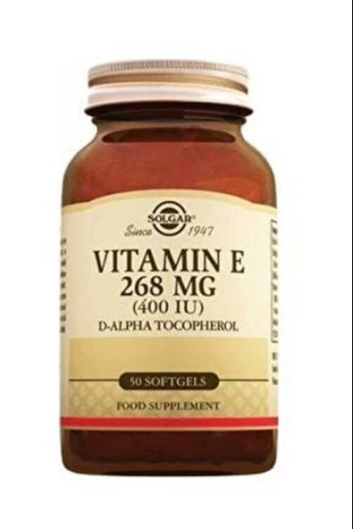 Solgar Vitamin E 400 IU 50 Softgel ürün görseli 1