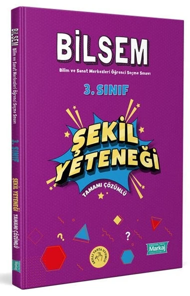 3. Sınıf Bilsem Hazırlık Şekil Yeteneği Tamamı Çözümlü Markaj Yayınları ürün görseli 1