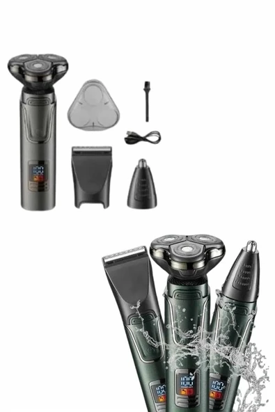 Mey İthalat® Tıraş Makinesi Profesyonel 3in1 Dijital Göstergeli 3 Başlıklı Erkek Bakım ürün görseli 1