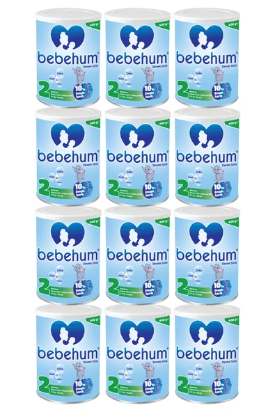 Bebehum 2 Numara Teneke Devam Sütü 6-9 Ay 400 gr x 12 Adet ürün görseli 1