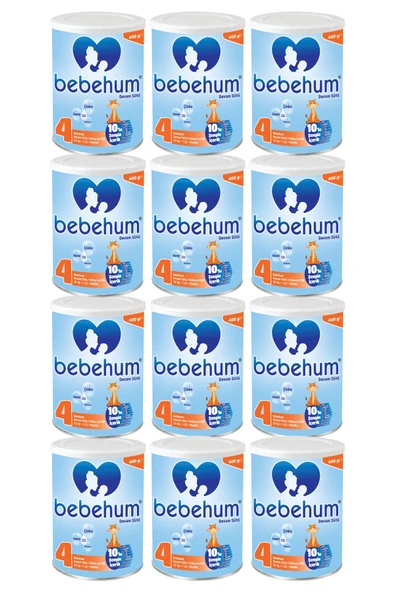 Bebehum 4 Numara Teneke Devam Sütü 12 Ay+ 400 gr x 12 Adet ürün görseli 1