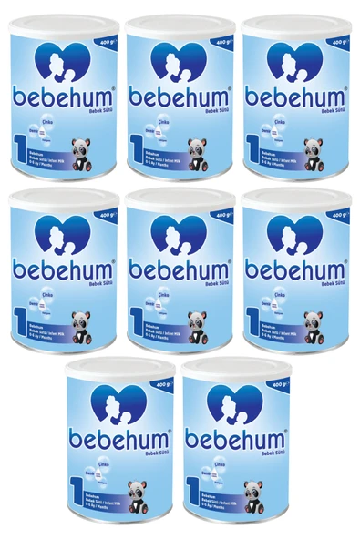 Bebehum 1 Numara Teneke Bebek Sütü 0-6 Ay 400 gr x 8 Adet ürün görseli 1