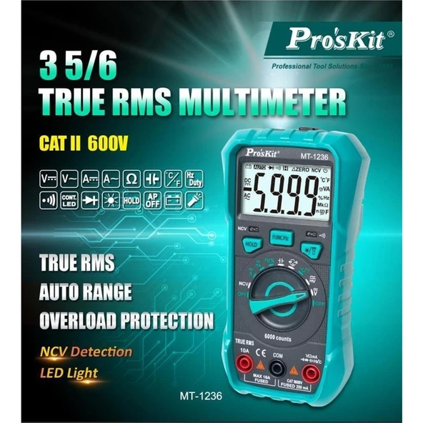 Proskit MT-1236 Dijital Multimetre - Resim 5