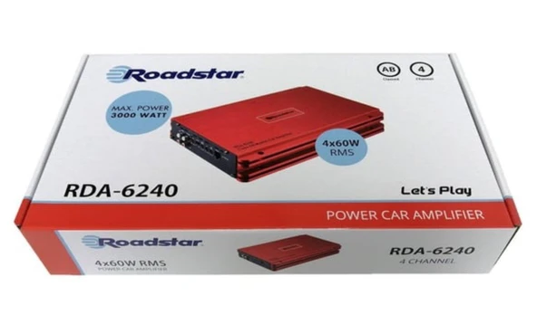 ROADSTAR RDA-6240 4 KANAL AMFİ ürün görseli 1
