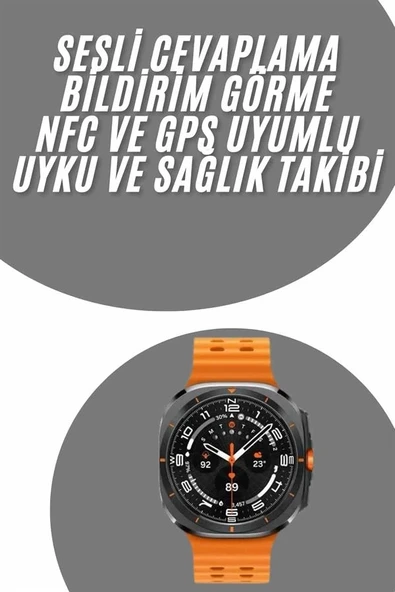 Mey İthalat® Tüm Telefonlara Uyumlu Akıllı Saat Uyku ve Sağlık Takibi Nabız Ölçer Adım sayar ürün görseli 1