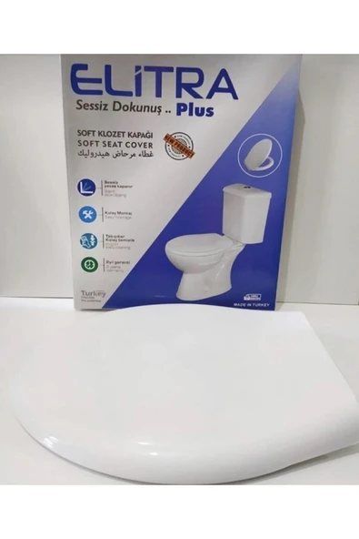 ELİTRA PLUS YAVAŞ KAPANAN AMORTİSÖRLÜ KLOZET KAPAĞI KK 028 ürün görseli 1