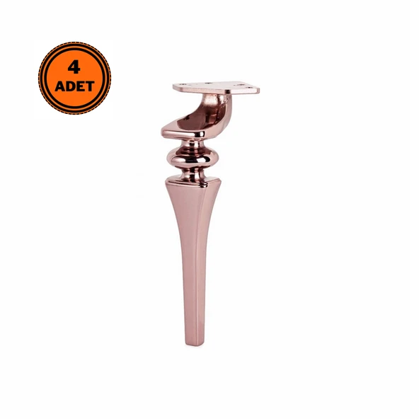 4 Adet Sintra Lüx Metal Ayak 16 cm Mobilya Ayağı Rose Gold ürün görseli 1