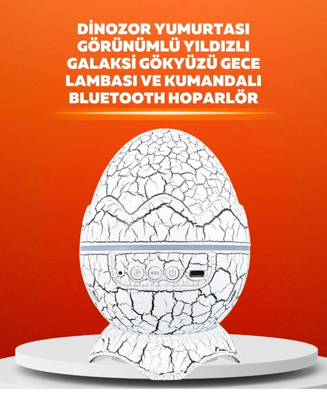 Mey İthalat® Dinozor Yumurtası Tasarımlı Projektörlü Gece Lambası ürün görseli 1