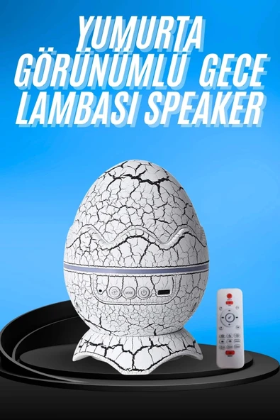 Mey İthalat® Gece Lambası Yumurta Işık Speaker Yeni Nesil Dinozor Yumurtası Görünümlü ürün görseli 1
