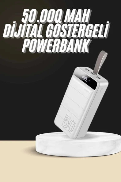 Mey İthalat® Hızlı Taşınabilir 50.000 Mah Powerbank Led Ekran Android ve İOS Uyumlu ürün görseli 1