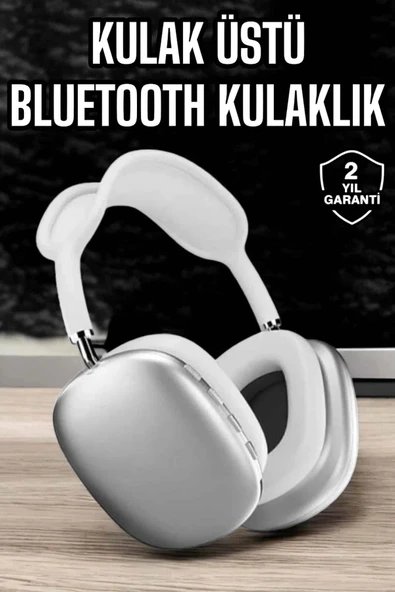 Mey İthalat® P9 Air Max Kablosuz 5.0 Mikrofonlu Bluetooth Kulaklık Beyaz Yüksek Ses Kaliteli ürün görseli 1