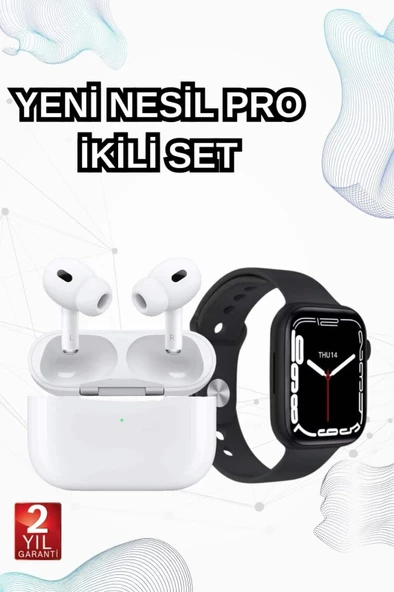 Mey İthalat® 2025 Model Akıllı Saat ve Yeni Nesil Pro Bluetooth Kulaklık TWS Yüksek Ses Kaliteli ürün görseli 1