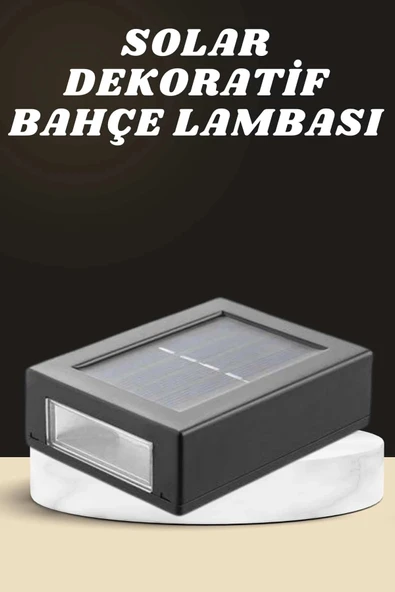 Mey İthalat® Dekoratif Duvar Lambası Solar Güneş Enerjili Bahçe Aydınlatması ürün görseli 1