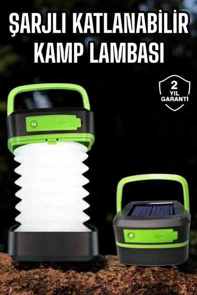 Mey İthalat® Led Lamba Kamp Lambası Hafif Taşınabilir Şarj Süreli Akordeon El Fenerli ürün görseli 1