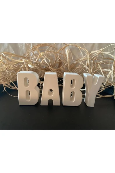 Dekoratif Taş Tozu Harf Baby Yazı ürün görseli 1