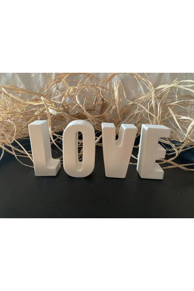 Dekoratif Taş Tozu Harf Love Yazı ürün görseli 1