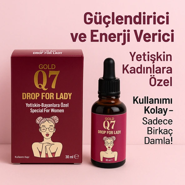 Q7 Gold 30 ml Kadınlara Özel vücut geliştirme takviye ve enerji takviyesi Damla ürün görseli 1