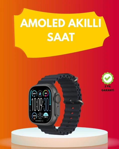 Mey İthalat® AMOLED Ekran 49mm Ultra Tasarım 3 Kordonlu Akıllı Saat ürün görseli 1