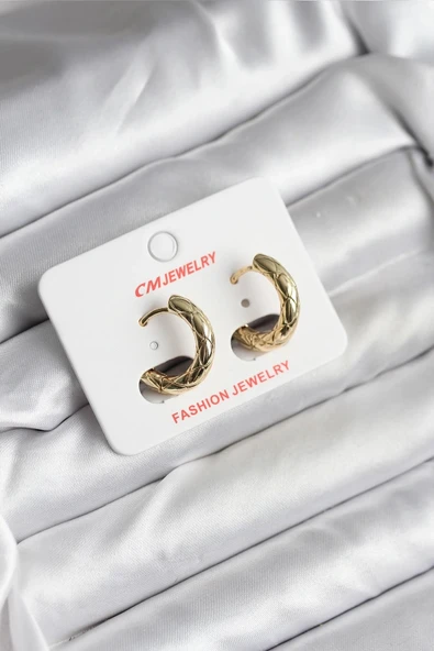 Mey İthalat® 14K Gold Renk Kaplama CM Kadın Küpe ürün görseli 1