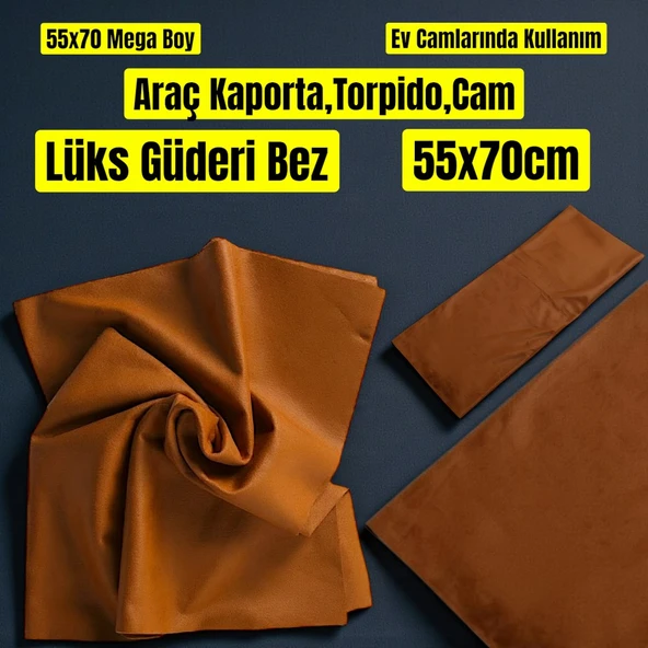 Technow Araç LÜKS Güderi Bez Oto Cam ve Kaporta Torpido Temizleme Araba Kurulama Bezi 50X70 cm ürün görseli 1