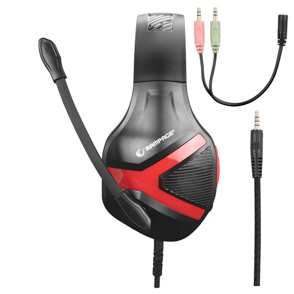 Rampage RM-X1 Python Kafa Üstü Oyuncu Kulaklığı 3.5mm PC/PS4/XBOX - Resim 2