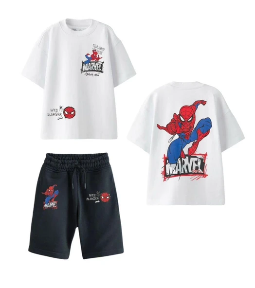 Spiderman Şortlu Erkek Çocuk Takım ürün görseli 1