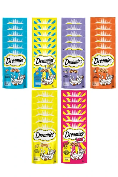 Dreamies Kedi Ödül Maması Karışık Paket 60 Gr x 24 Adet ürün görseli 1