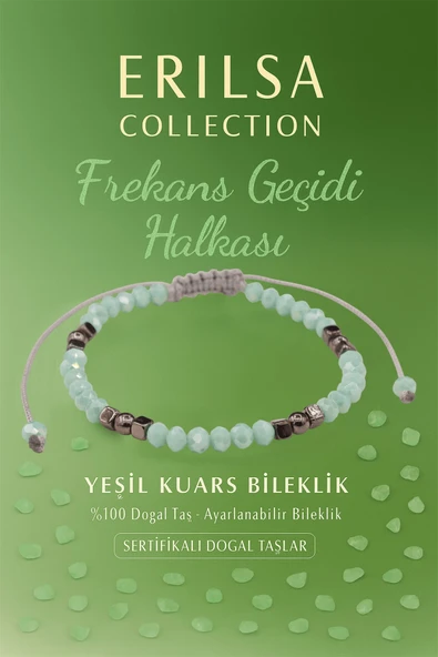 Sertifikalı Frekans Geçidi Enerji Aktivasyon Bilekliği – Yeşil Kuvars ve Terahertz Doğal Taş 4 mm ürün görseli 1