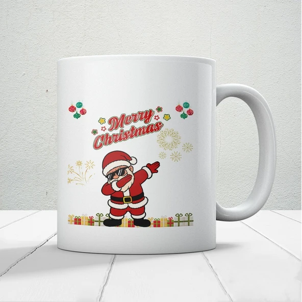Yılbaşı Temalı Merry Christmas Yazılı Hediyelik Kupa ürün görseli 1