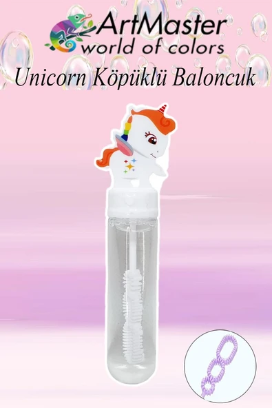Unicorn Köpük Baloncuk Üfleme Oyuncağı 1 Adet Üfleme Mini Baloncuk Unicorn Bubbles Baloncuk Balon Üfleme Bol Köpüklü ürün görseli 1