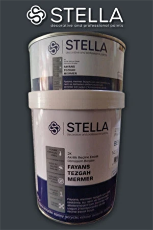 Stella Fayans Boyası – Tezgâh, Mermer, Ahşap, Mobilya, Cam, Seramik ve Kapı Yüzeyleri İçin Çok Amaçlı Boya | 1 LT ürün görseli 1