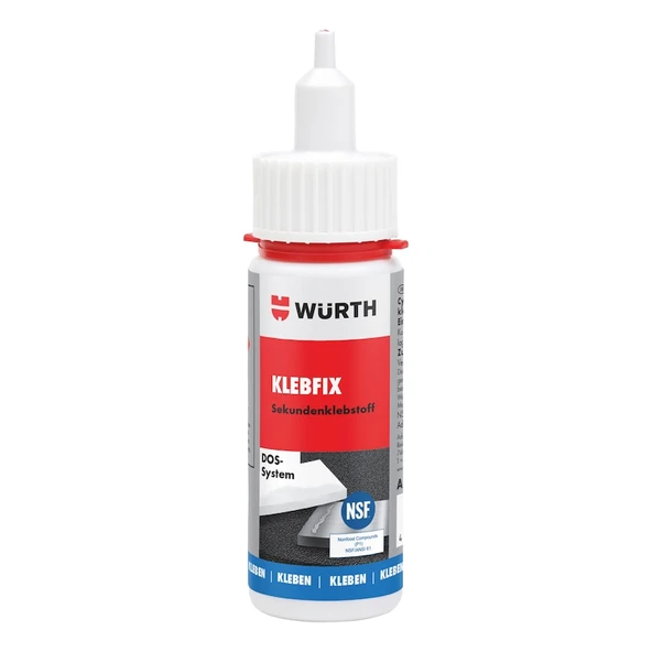 Würth KLEBFIX Süper Yapıştırıcı 50GR | Metal, Plastik ve Kauçuk İçin Hızlı Yapıştırma ürün görseli 1