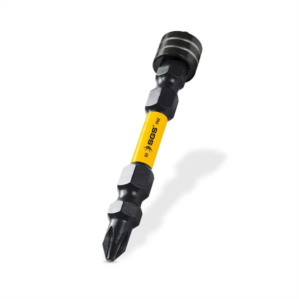 SGS MANYETİK ÇİFT YÖNLÜ BİTS UÇ PH2 65mm Black-Pro Series ürün görseli 1