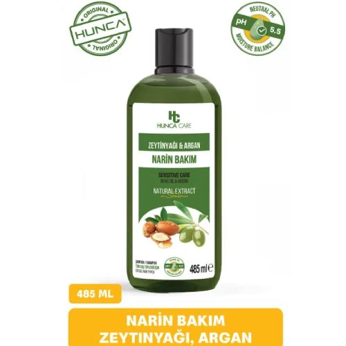 Hunca Care Argan Ve Zeytinyağlı Şampuan Dökülme Karşıtı Besleyici Ve Onarıcı 485 Ml ürün görseli 1