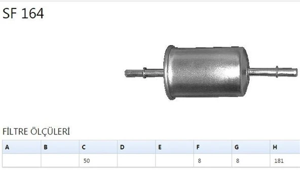 YAKIT FILTRESI FORD FOCUS I 14 16V 16 16V 98- ZETEC 2M5C9B072AB ürün görseli 1
