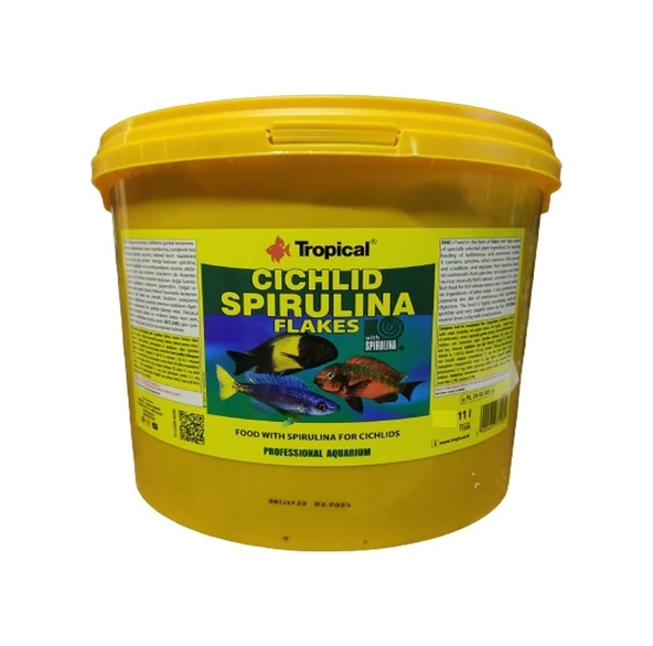 Tropical Cichlid Spirulina Flakes Pul Balık Yemi 250 G ürün görseli 1