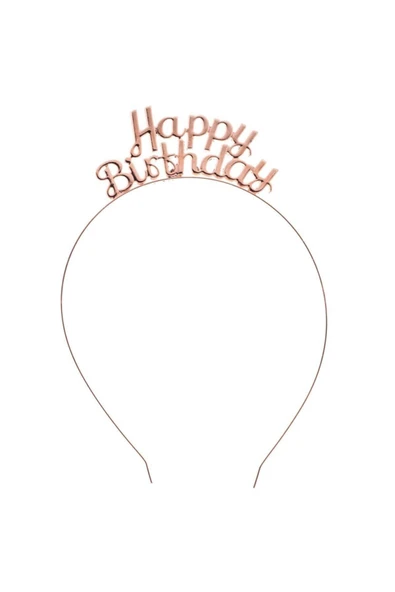 Happy Birtday Metal Taç Doğum Günü Yaş Günü Yıldönümü Tacı ürün görseli 1
