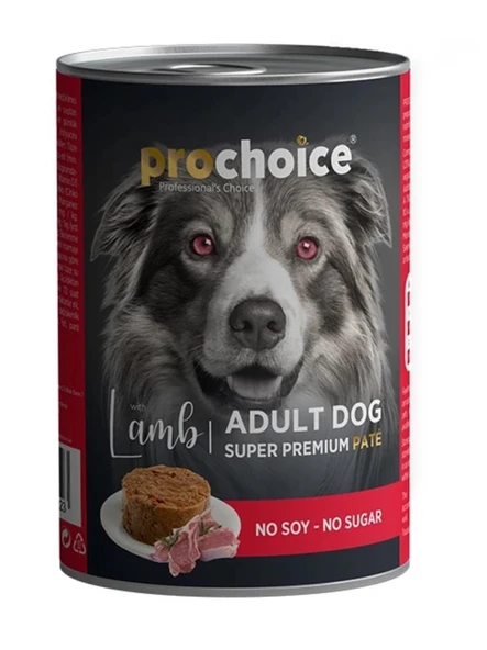 Pro Choice Kuzu Etli Sekersiz Ezme Yetiskin Köpek Konservesi 400gr*24 ADET ürün görseli 1